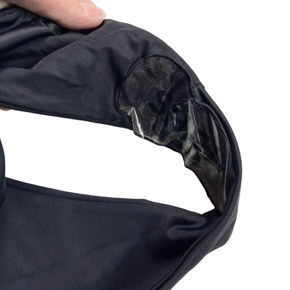 Black One Piece Swimsuit Monokini Bikini Bathing Suit Black Cut Out Womens Large - Picture 5 of 8